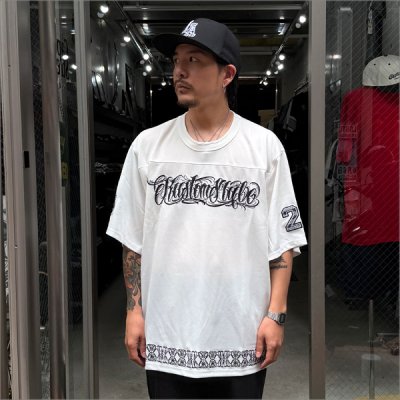 画像3: 【送料無料】KustomStyle カスタムスタイル FUCKIN' SCRIPT- FOOTBALL JERSEY WHITE