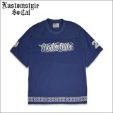 【送料無料】KustomStyle カスタムスタイル FUCKIN' SCRIPT- FOOTBALL JERSEY NAVY