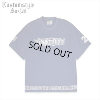 画像1: 【送料無料】KustomStyle カスタムスタイル FUCKIN' SCRIPT- FOOTBALL JERSEY NAVY