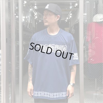 画像3: 【送料無料】KustomStyle カスタムスタイル FUCKIN' SCRIPT- FOOTBALL JERSEY NAVY