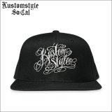 KustomStyle カスタムスタイル NORM LOGO スナップバックCAP BLACK