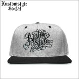 KustomStyle カスタムスタイル NORM LOGO スナップバックCAP BLACK/H.GRAY