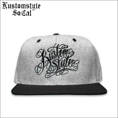 画像1: KustomStyle カスタムスタイル NORM LOGO スナップバックCAP BLACK/H.GRAY