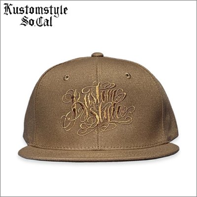 画像1: KustomStyle カスタムスタイル NORM LOGO スナップバックCAP COYOTE