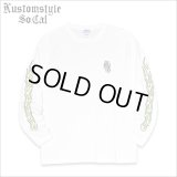 KustomStyle カスタムスタイル SHOEBOX L/S Tシャツ WHITE