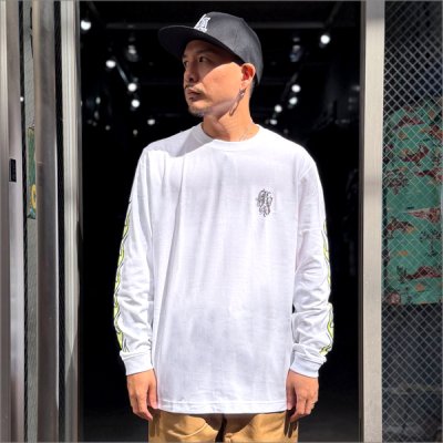画像2: KustomStyle カスタムスタイル SHOEBOX L/S Tシャツ WHITE