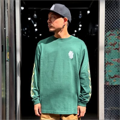 画像2: KustomStyle カスタムスタイル SHOEBOX L/S Tシャツ IVY GREEN