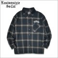 【送料無料】KustomStyle カスタムスタイル HAVOC L/Sチェックシャツ BLACK