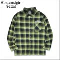 【送料無料】KustomStyle カスタムスタイル HAVOC L/Sチェックシャツ GREEN