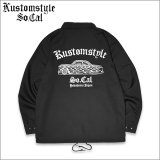 【送料無料】KustomStyle カスタムスタイル QC コーチジャケット BLACK