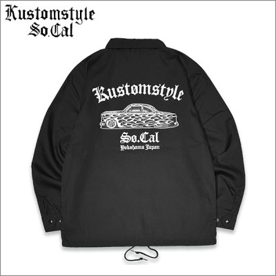 画像1: 【送料無料】KustomStyle カスタムスタイル QC コーチジャケット BLACK