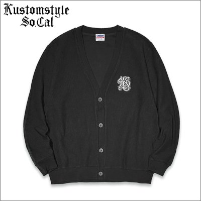 画像1: 【送料無料】KustomStyle カスタムスタイル KS-DROP コーデュロイカーディガン BLACK