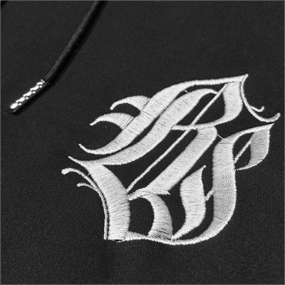画像5: 【送料無料】KustomStyle カスタムスタイル ARCHED OLD ENGLISH プルオーバーパーカー BLACK