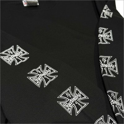 画像5: 【送料無料】KustomStyle カスタムスタイル IRON CROSS 25th クルーネックスウェット BLACK