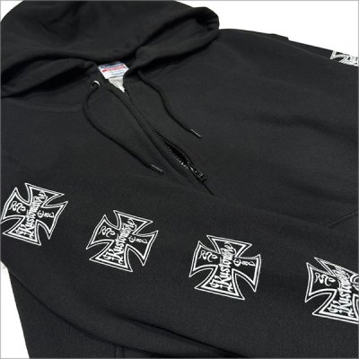 画像4: 【送料無料】KustomStyle カスタムスタイル IRON CROSS 25th ZIPパーカー BLACK