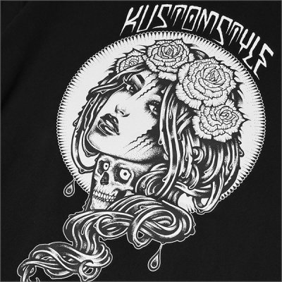 画像4: 【送料無料】KustomStyle カスタムスタイル BARONESS ヘヴィーウェイトBIG L/S Tシャツ BLACK
