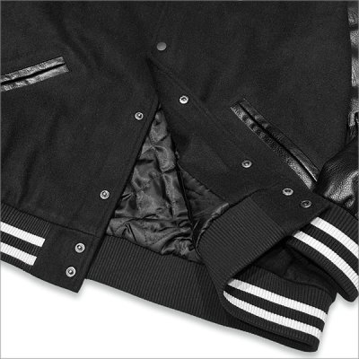 画像6: 【送料無料】KustomStyle x US VERSUS THEM BROTHERHOOD MELTON VARSITY JKT BLACK/WHITE