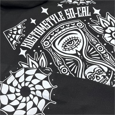 画像5: 【送料無料】KustomStyle カスタムスタイル HOURGLASS ZIPパーカー BLACK