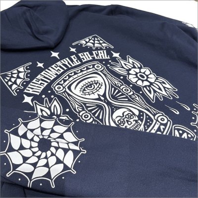 画像4: 【送料無料】KustomStyle カスタムスタイル HOURGLASS プルオーバーパーカー NAVY