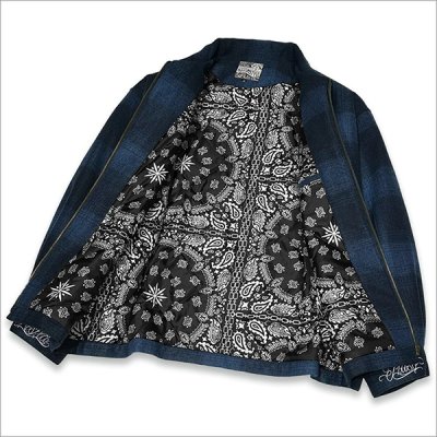 画像4: 【送料無料】KustomStyle カスタムスタイル RESPECT&TRUST HW JACKET NAVY CHECK