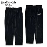【送料無料】KustomStyle カスタムスタイル RESPECT&TRUST VELOUR パンツ BLACK