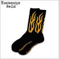 KustomStyle カスタムスタイル FLAMES SOCKS BLACK