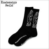KustomStyle カスタムスタイル PRAYING HANDS SOCKS BLACK