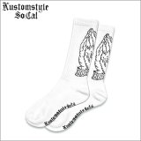 KustomStyle カスタムスタイル PRAYING HANDS SOCKS WHITE