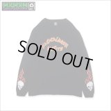 MxMxM マジカルモッシュミスフィッツ MxMxM FIRE L/S Tシャツ BLACK