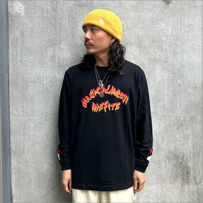 画像2: MxMxM マジカルモッシュミスフィッツ MxMxM FIRE L/S Tシャツ BLACK
