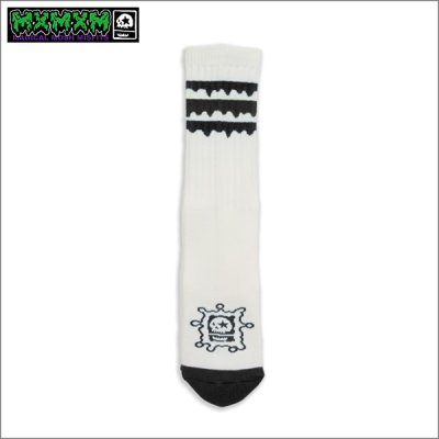 画像1: MxMxM マジカルモッシュミスフィッツ どろどろ MxMxM SOX WHITE/BLACK