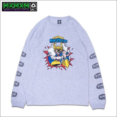 画像1: MxMxM x 僕のヒーローアカデミア ALL MIGHT L/S Tシャツ ASH