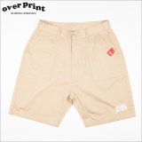 【送料無料】over print オーバープリント EMB baker ショーツ SAND