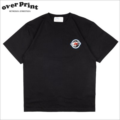 画像1: over print オーバープリント Velbed emblem Tシャツ BLACK