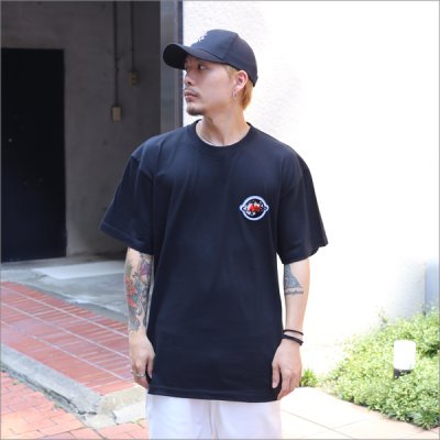 画像2: over print オーバープリント Velbed emblem Tシャツ BLACK