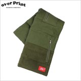 【50％OFF】【送料無料】over print オーバープリント thick マフラー OLIVE 