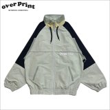 over print オーバープリント Zip Blouson BLACK