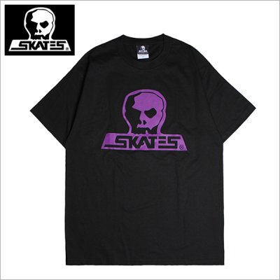 画像1: SKULL SKATES スカルスケーツ Tシャツ BLACKxPURPLE