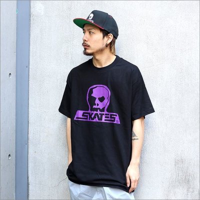 画像2: SKULL SKATES スカルスケーツ Tシャツ BLACKxPURPLE