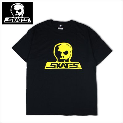 画像1: SKULL SKATES スカルスケーツ BURBS Tシャツ BLACK/YELLOW