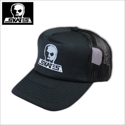 画像1: 【送料無料】SKULL SKATES スカルスケーツ ロゴ フォームメッシュキャップ BLACK