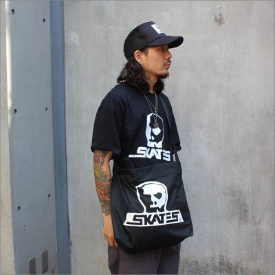 画像2: 【送料無料】SKULL SKATES スカルスケーツ ナイロン ショルダーバッグ BLACK