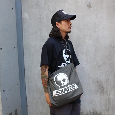 画像2: 【送料無料】SKULL SKATES スカルスケーツ ナイロン ショルダーバッグ GRAY
