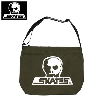画像1: 【送料無料】SKULL SKATES スカルスケーツ ナイロン ショルダーバッグ OLIVE GREEN