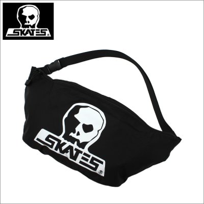 画像1: 【送料無料】SKULL SKATES スカルスケーツ SKULLロゴショルダーバッグ BLACK/WHITE