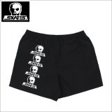 【送料無料】SKULL SKATES スカルスケーツ ４ ロゴ ナイロンショーツ BLACK