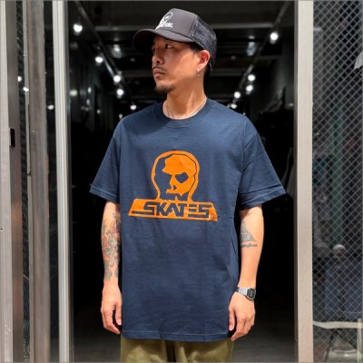 画像2: 【送料無料】SKULL SKATES スカルスケーツ UNION76 Tシャツ NAVY/ORANGE