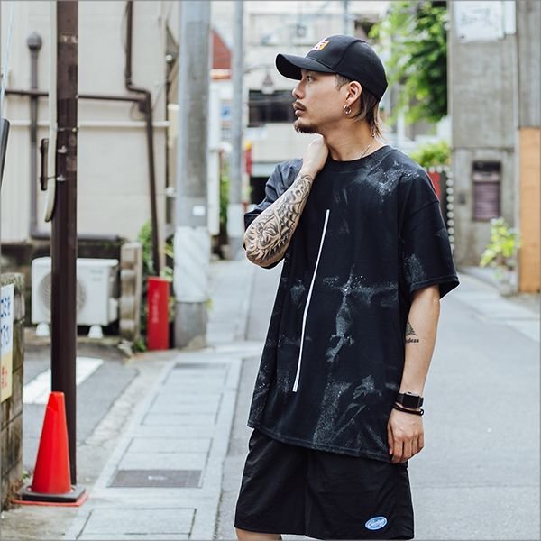 画像6: 【70%OFF】GoneR ゴナー Tie-dye Line Tシャツ BLACK (6)