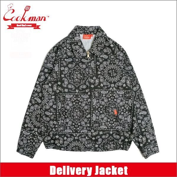 画像1: 【送料無料】COOKMAN クックマン Delivery JKT PAISLEY BLACK (1)