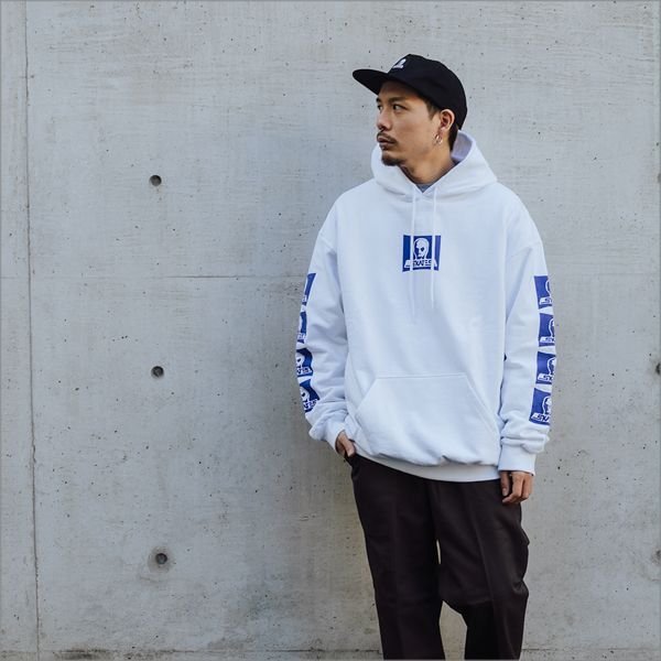 画像8: 【送料無料】SKULL SKATES スカルスケーツ MOONSET P/Oパーカー(限定カラー) WHITE/NAVY (8)